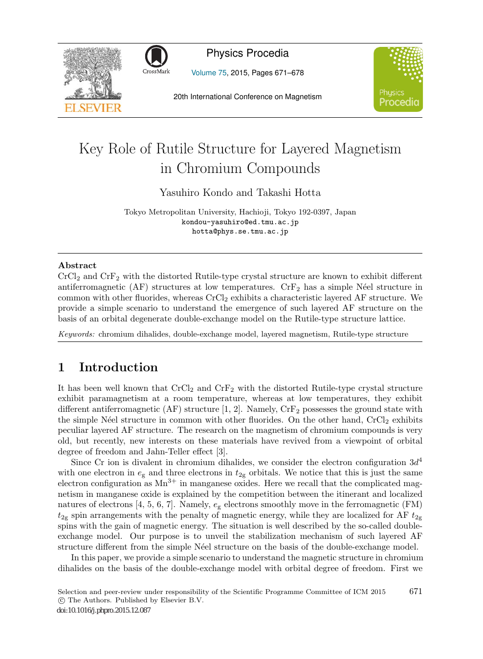 Orbital Diagram For Chromium Key Role Of Rutile Structure For Layered Magnetism In Chromium