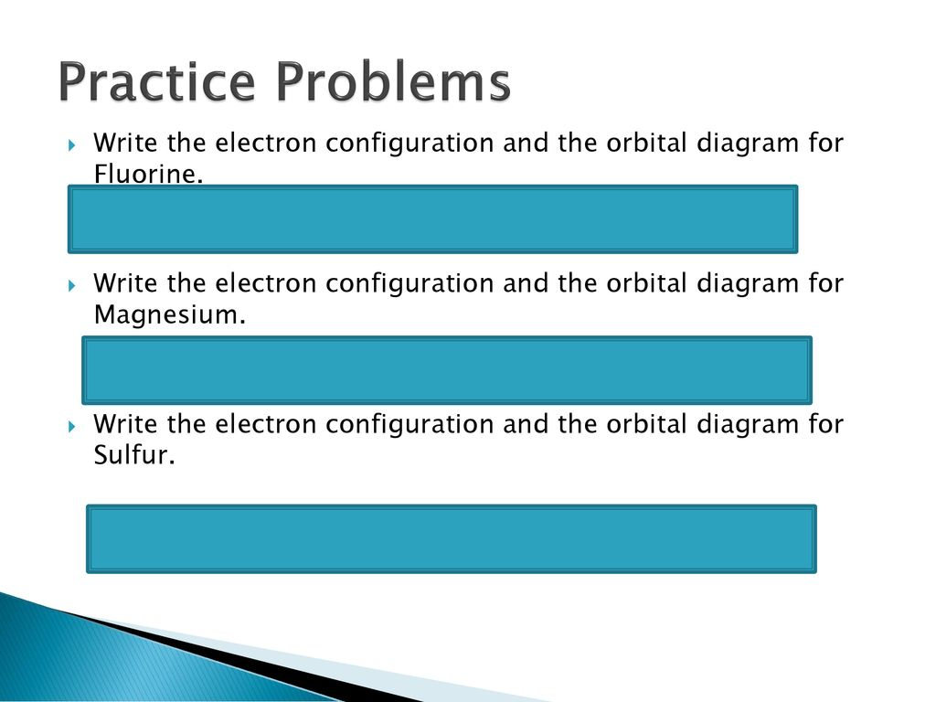 Orbital Diagram For Fluorine Electron Configurations Ppt Download