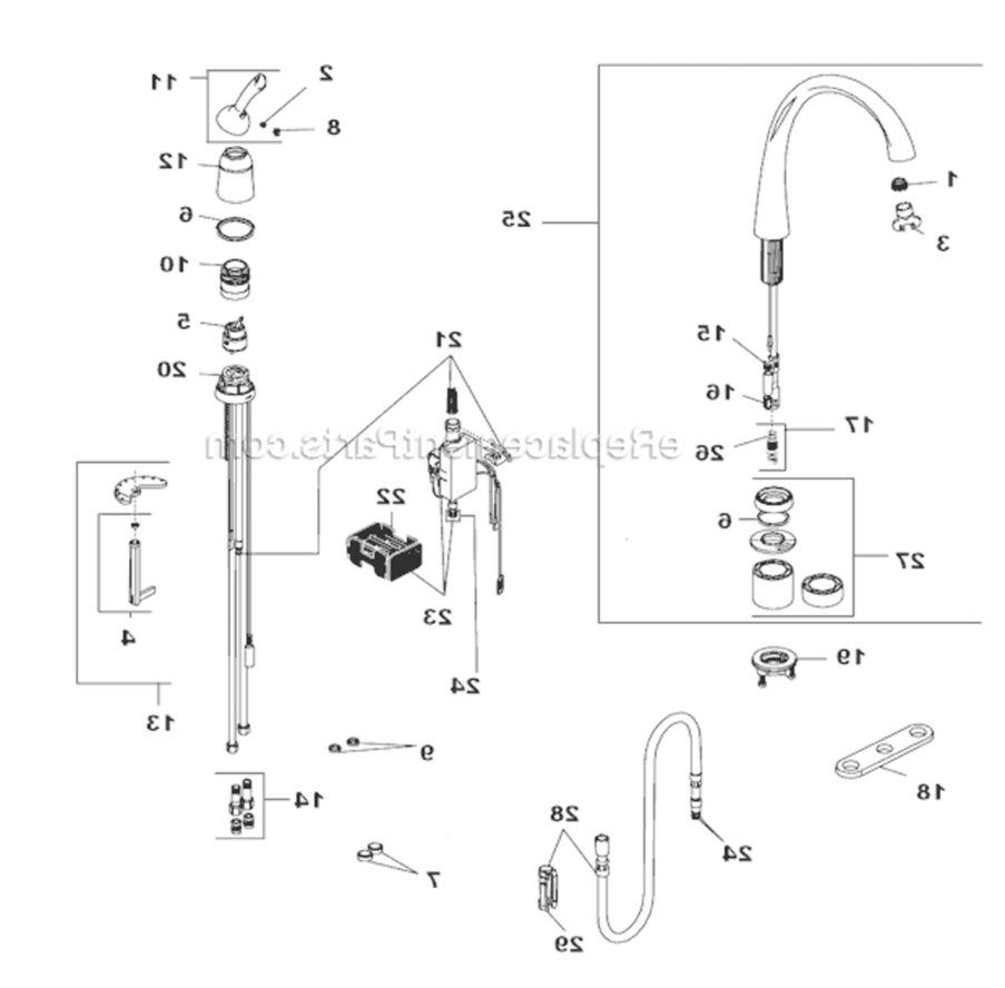 Peerless Kitchen Faucet Parts Diagram Shower Faucet Parts Diagram Delta Monitor Moen Valve List Grohe