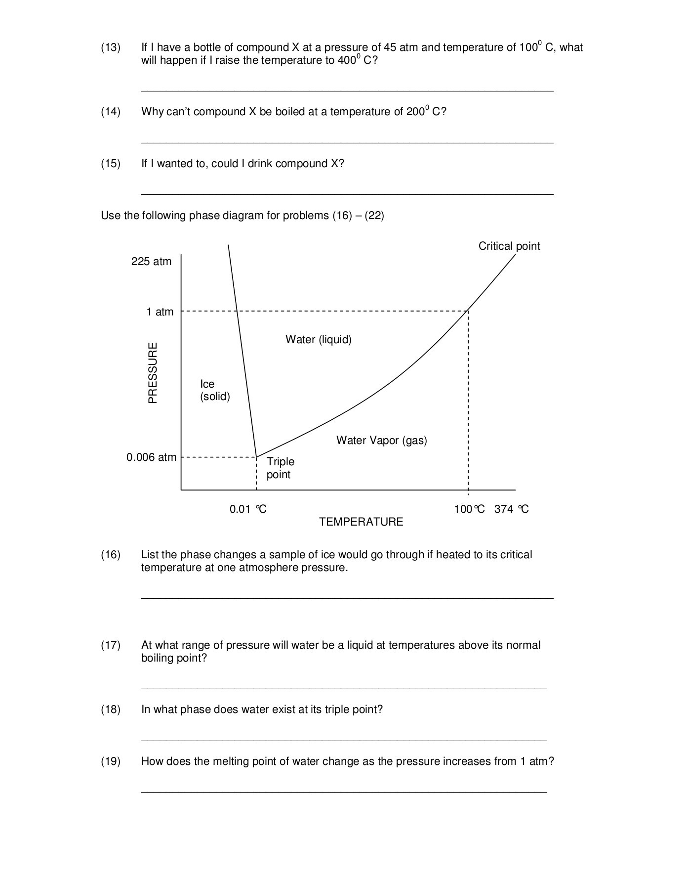 Phase Diagram Worksheet Phase Diagram Worksheet 2