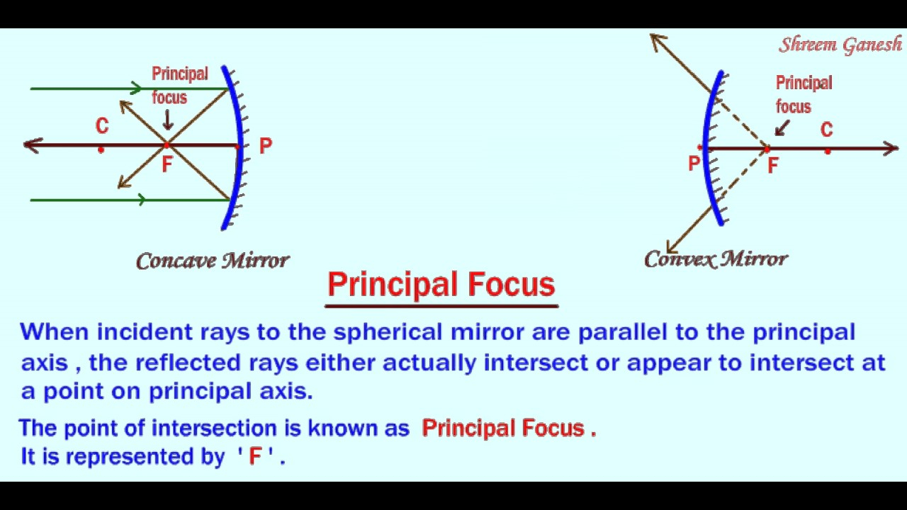 Ray Diagram Definition Define Principal Focus Of A Spherical Mirror Light Refleaction And Refraction Class 10 Science