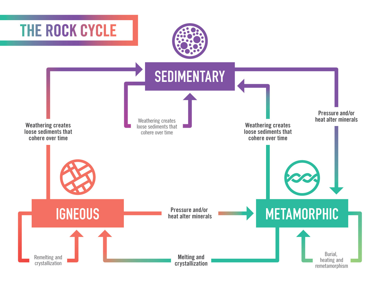 Rock Cycle Diagram The Rock Cycle Diagram Chris Gajus On Dribbble