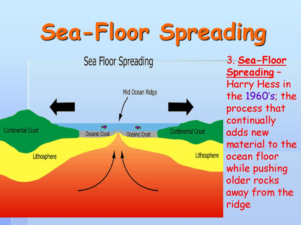 Sea Floor Spreading Diagram Sea Floor Spreading Ppt Download