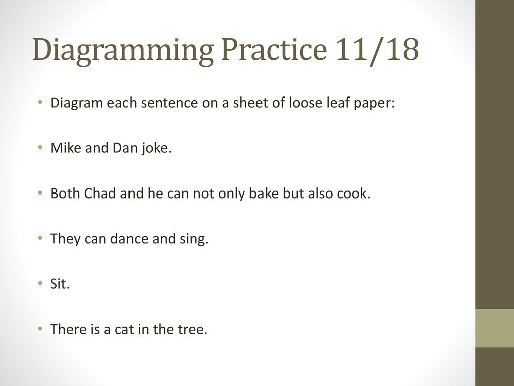 Sentence Diagramming Practice 9 Comp Quarter Ppt Download