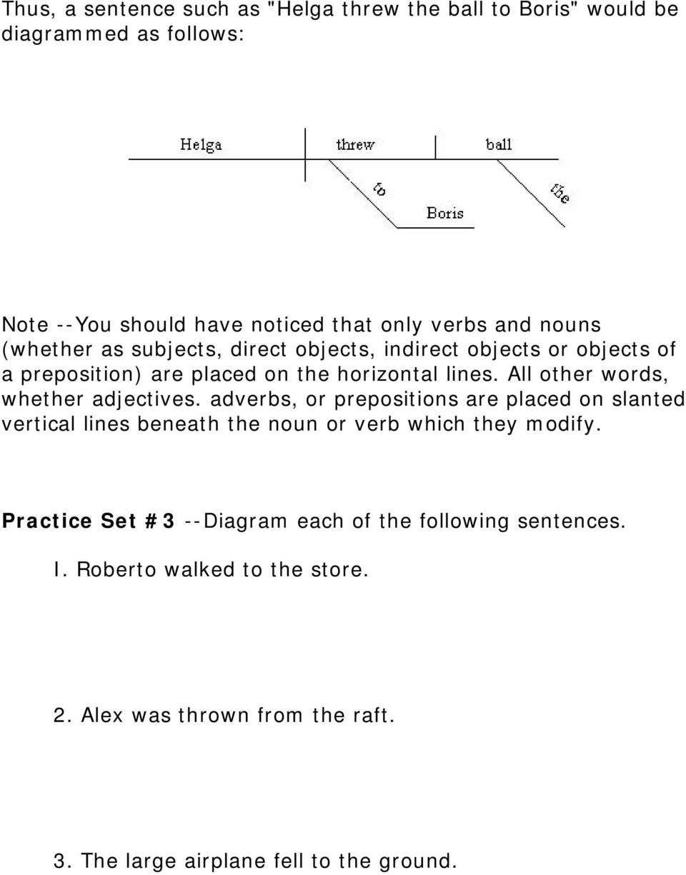 Sentence Diagramming Practice Visualizing Their Basic Parts Pdf