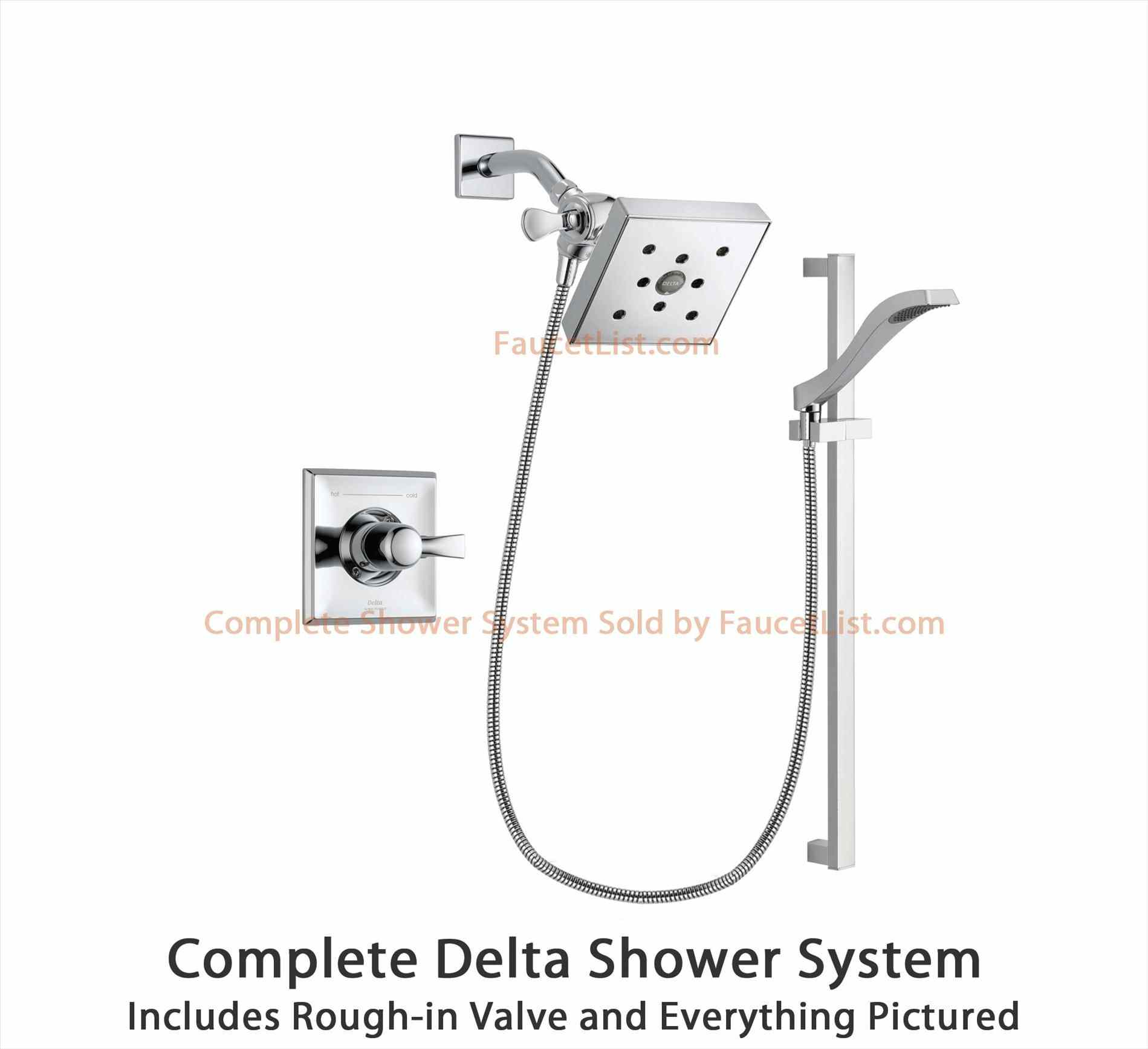 Shower Faucet Diagram Delta Bathroom Faucet Diagram 3 Handle Tub And Shower Faucet