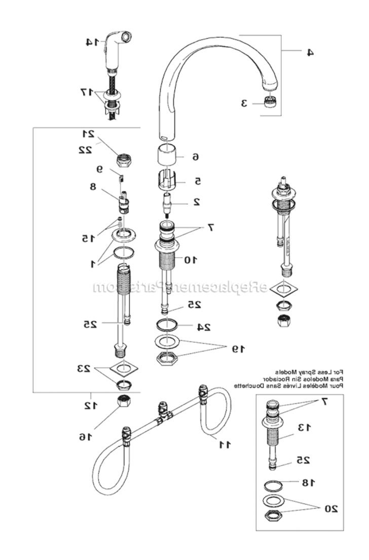 Shower Faucet Diagram Peerless Single Handle Kitchen Faucet 413763 Parts Diagram