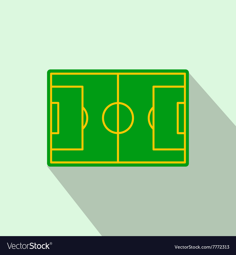 Soccer Field Diagram Soccer Field Icon Flat Style