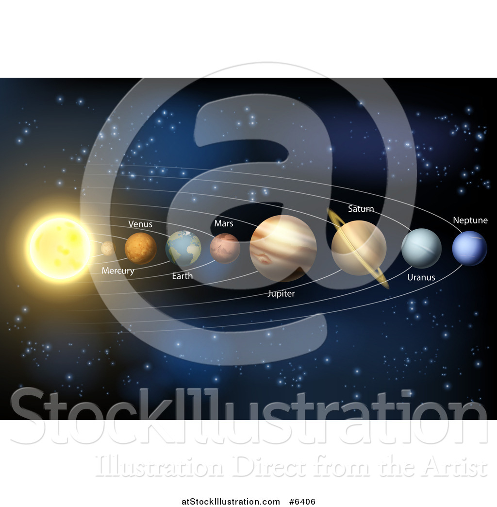 Solar System Diagram Vector Illustration Of A 3d Diagram Of Planets In Our Solar System