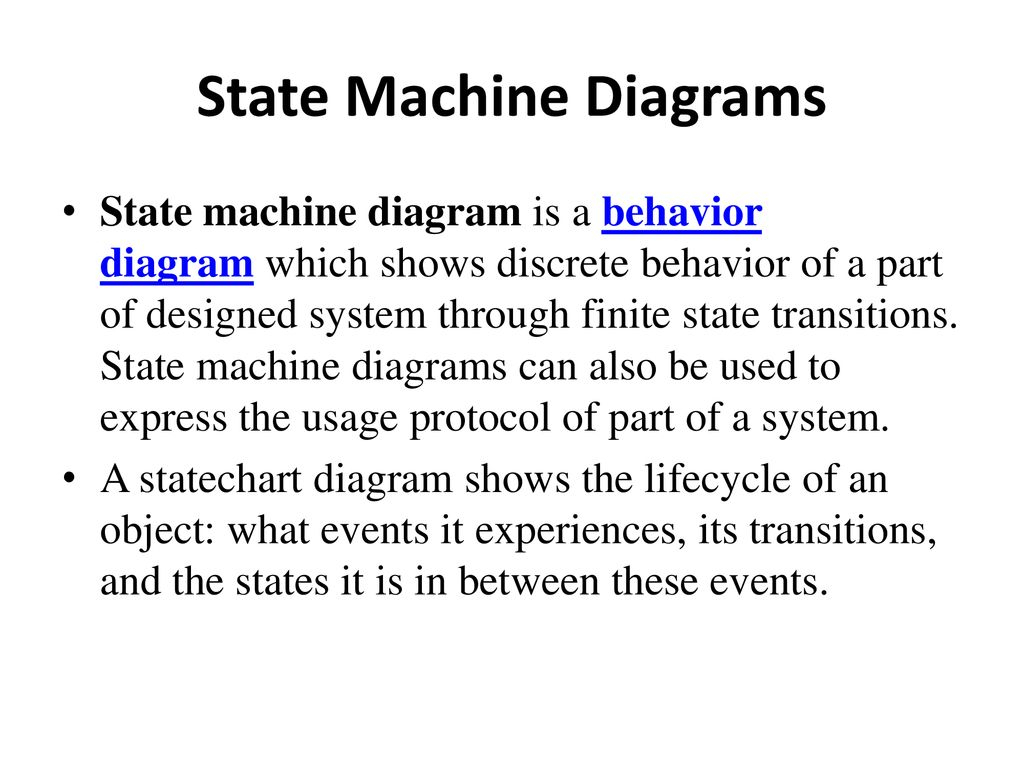 State Machine Diagram State Machine Diagrams Ppt Download