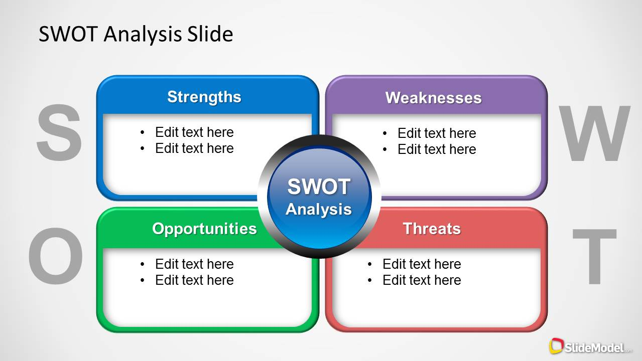 Swot Analysis Diagram Colorful Swot Analysis Diagram For Powerpoint Slidemodel