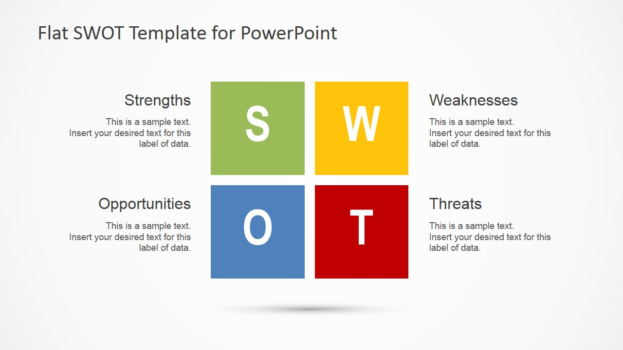 Swot Analysis Diagram Flat Swot Analysis Design For Powerpoint