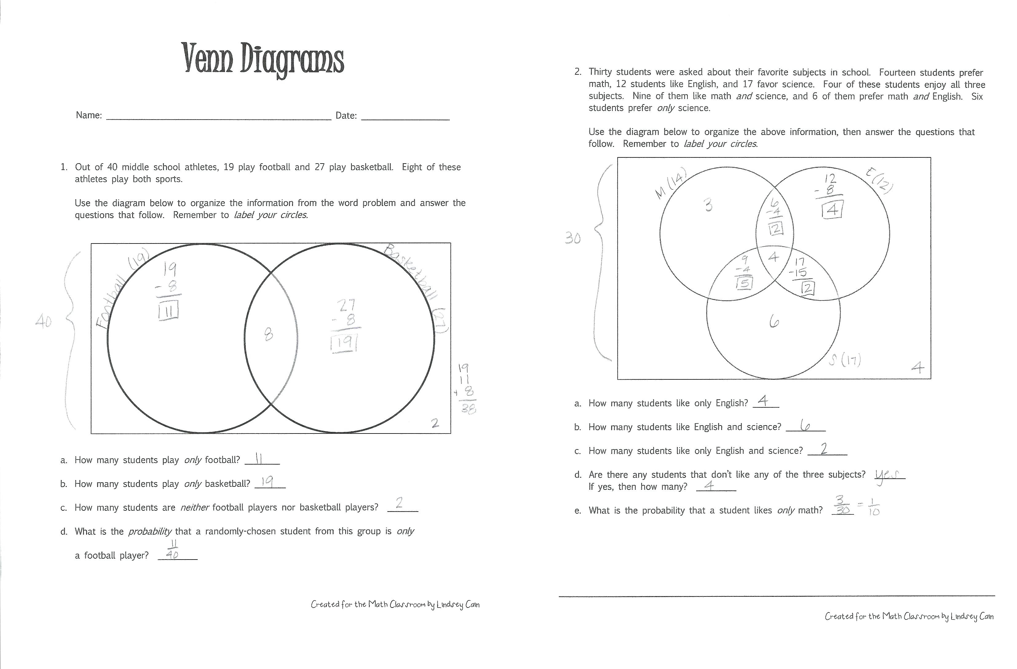 Triple Venn Diagram Logic Venn Diagram Worksheet Wiring Diagram Fascinating