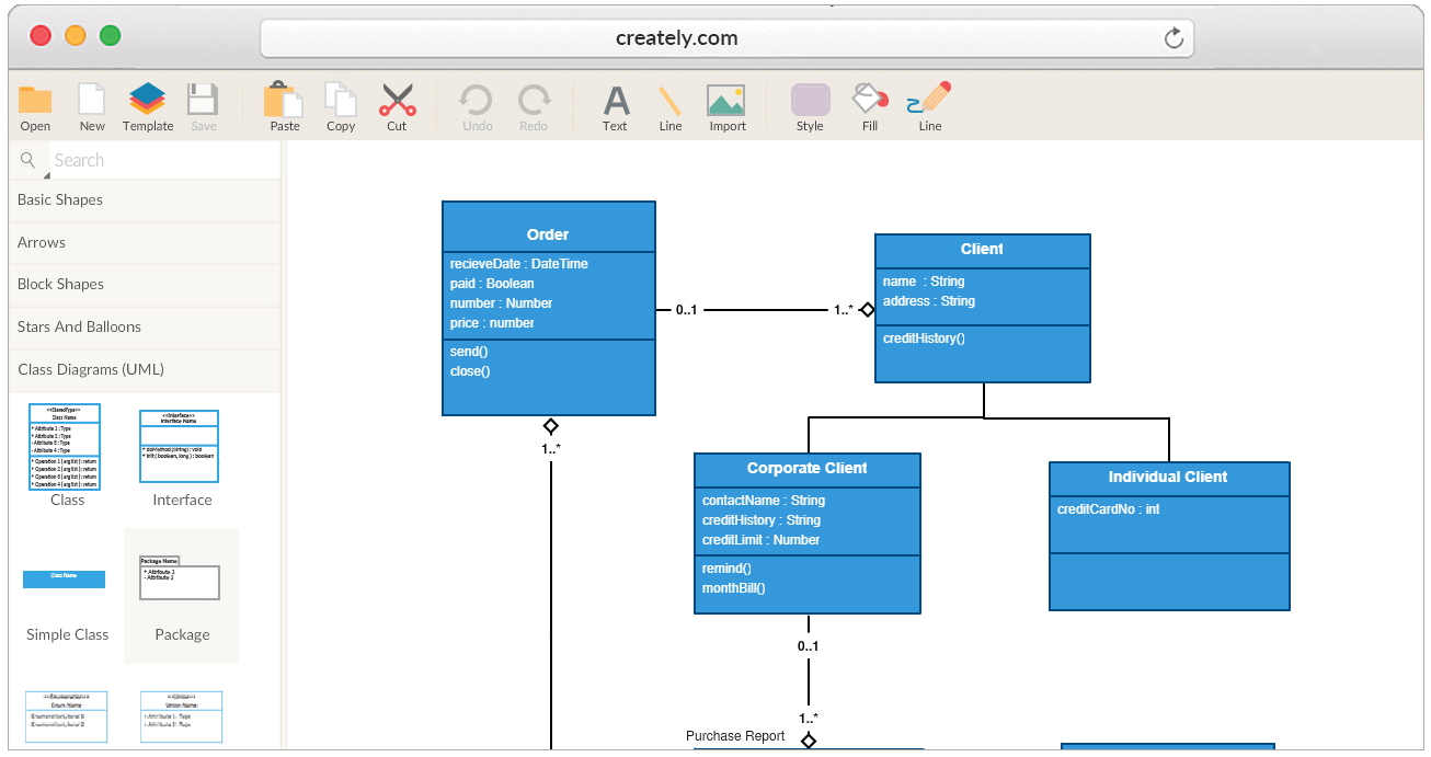 Uml Diagram Tool Online Create Class Diagrams Online With Creately Uml
