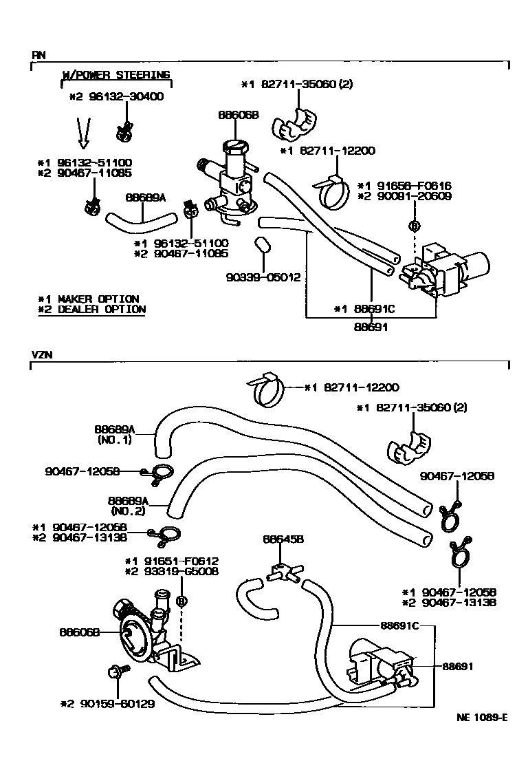 Vacuum Line Diagram Toyota Camry A C Pressor Line On Vacuum Line Diagram For 1994 Toyota