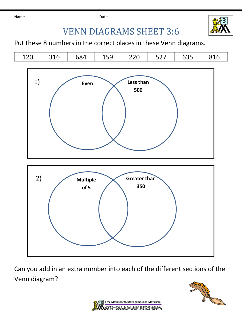 Venn Diagram Printable Venn Diagram Worksheets 3rd Grade