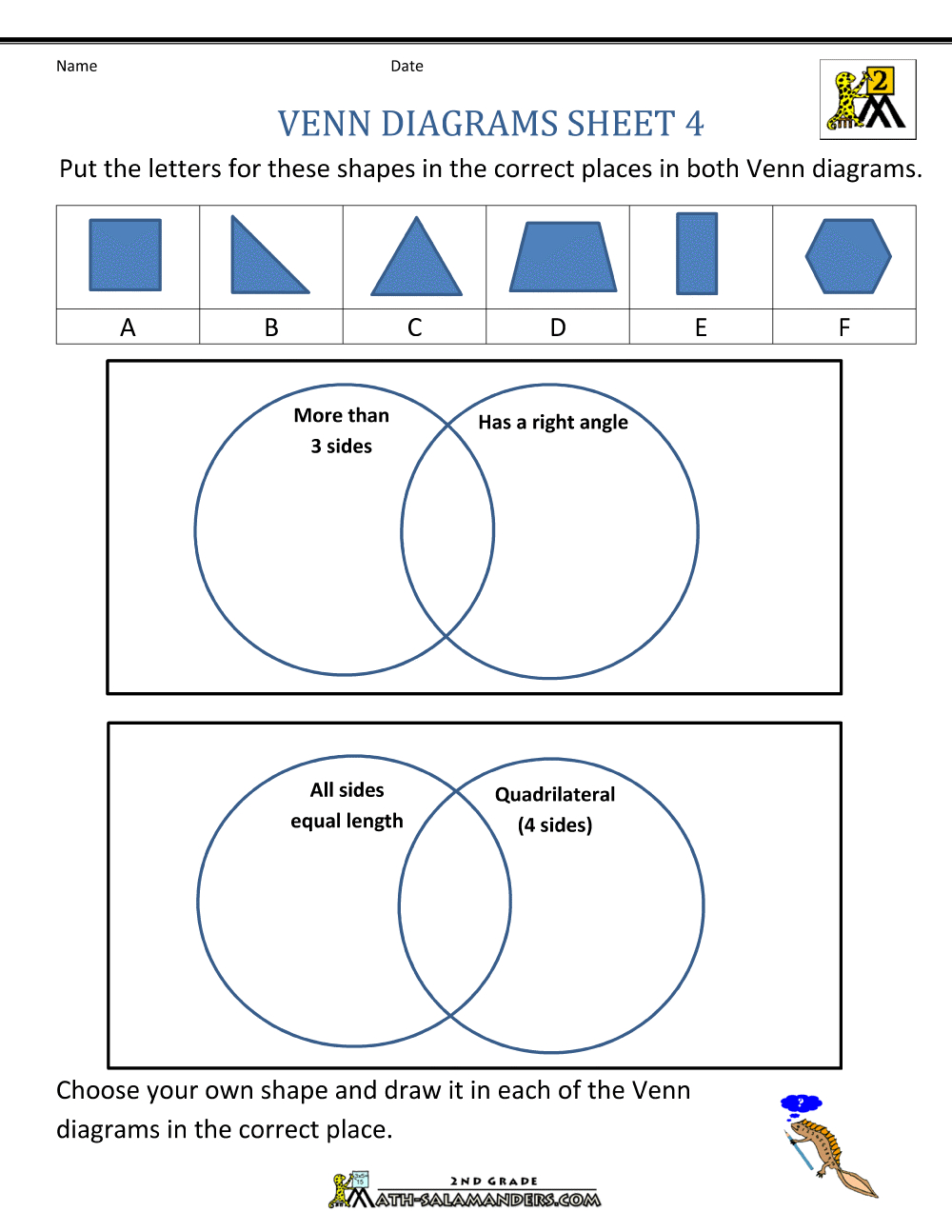 Venn Diagram Worksheet Venn Diagram Worksheets