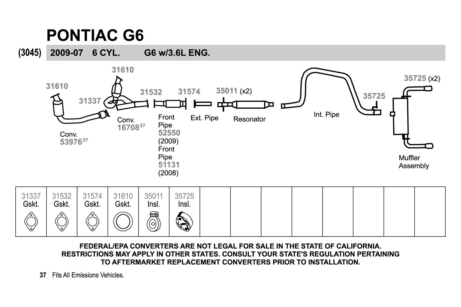 Walker Exhaust Diagram Pontiac G6 Exhaust Diagram Meta Wiring Diagrams