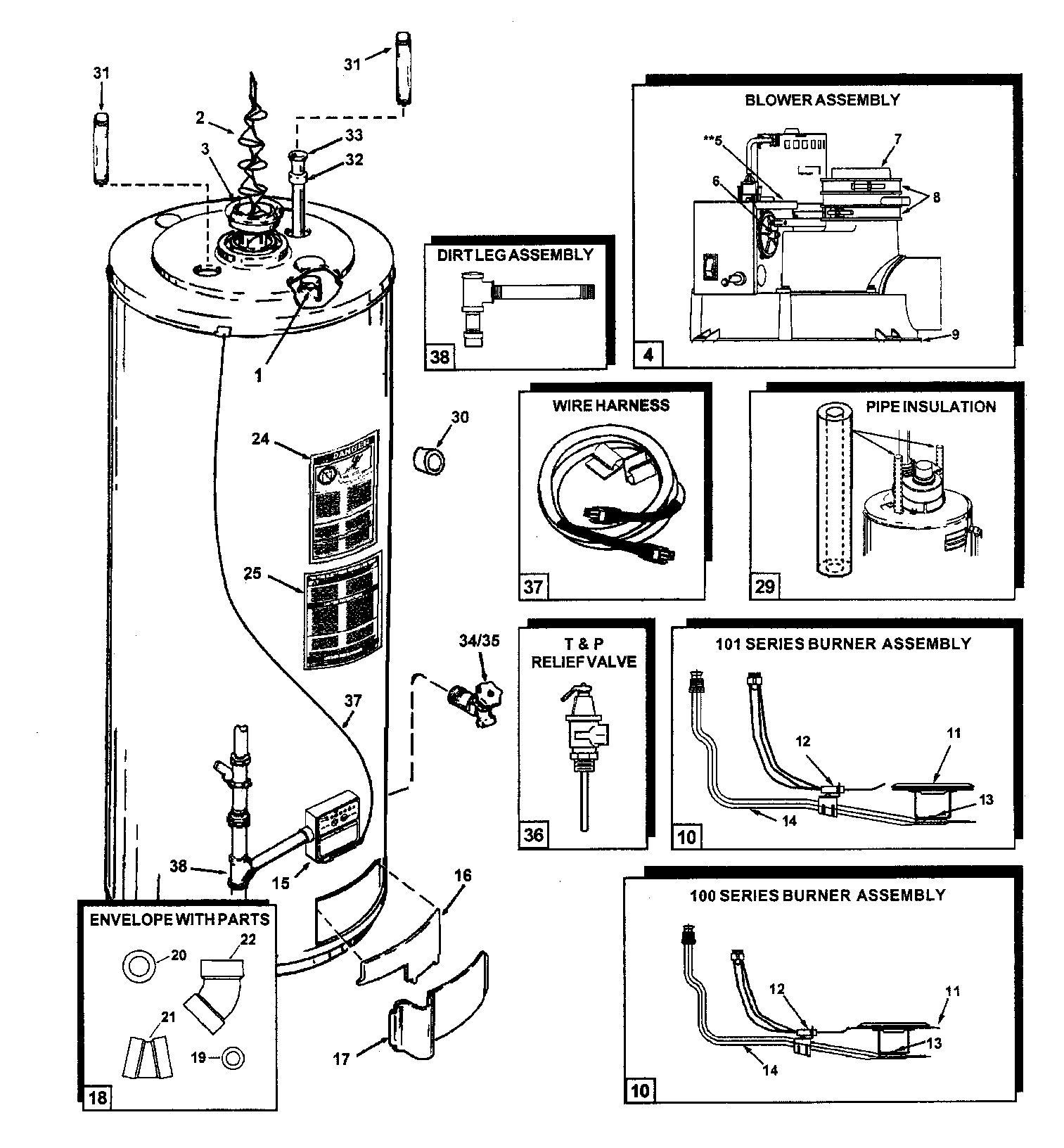 Water Heater Parts Diagram Looking For State Model Pr640xcvit2 Gas Water Heater Repair