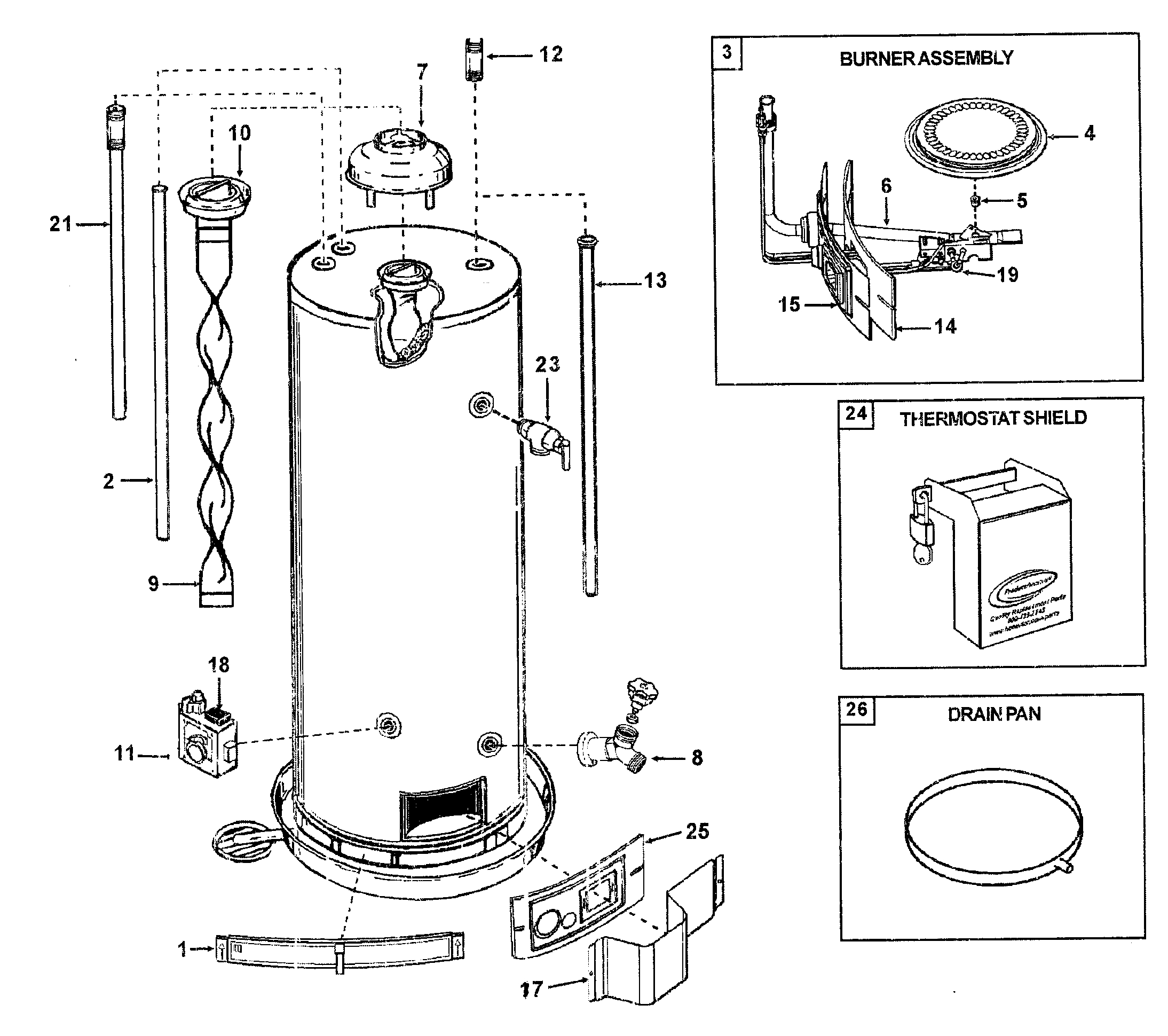 Water Heater Parts Diagram State Model Gpx40hxrs Water Heater Gas Genuine Parts