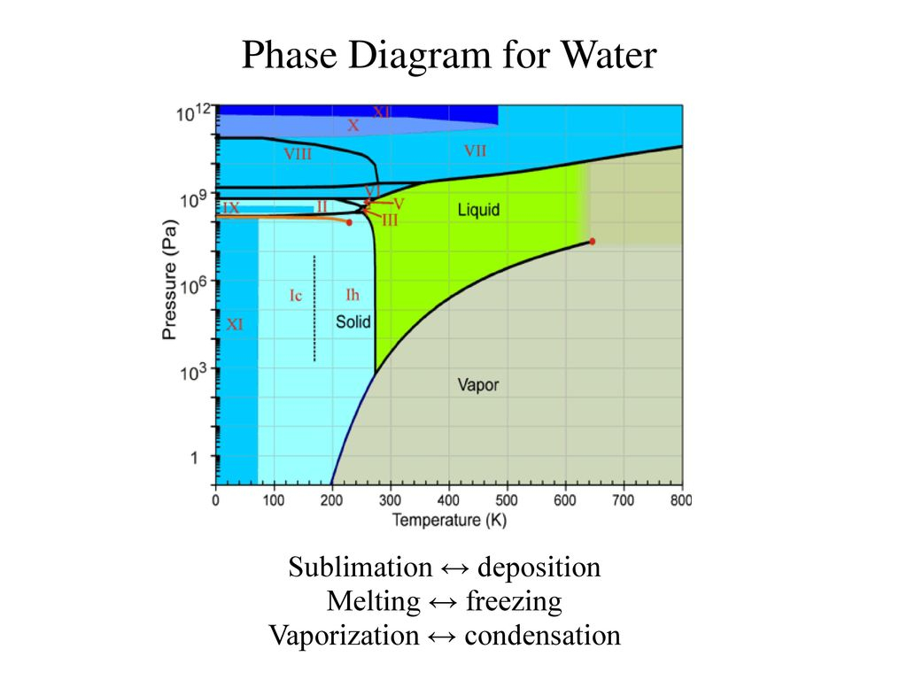 Water Phase Diagram Phase Diagram For Water Ppt Download