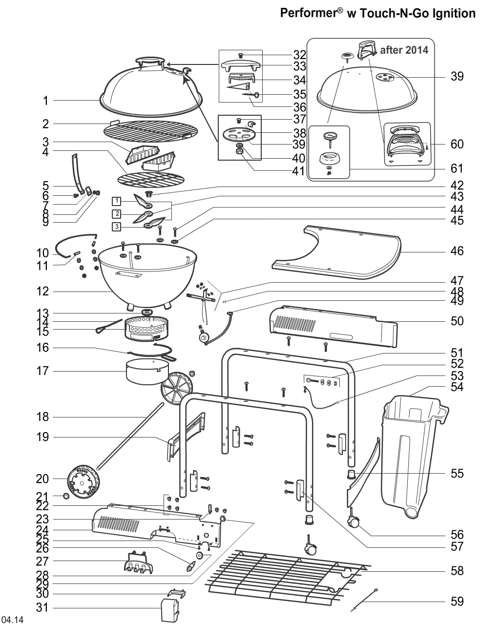 Weber Genesis Parts Diagram Print