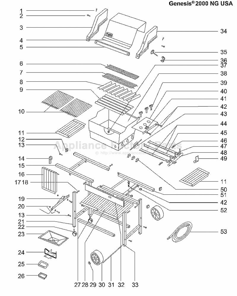 Weber Genesis Parts Diagram Weber Genesis 2000 Ng Parts Bbqs And Gas Grills