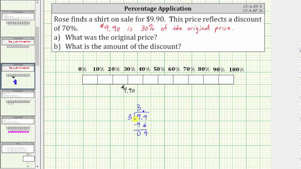 What Is A Bar Diagram Percent Application Determine An Original Price Using A Tape Bar Diagram Cc6rp3