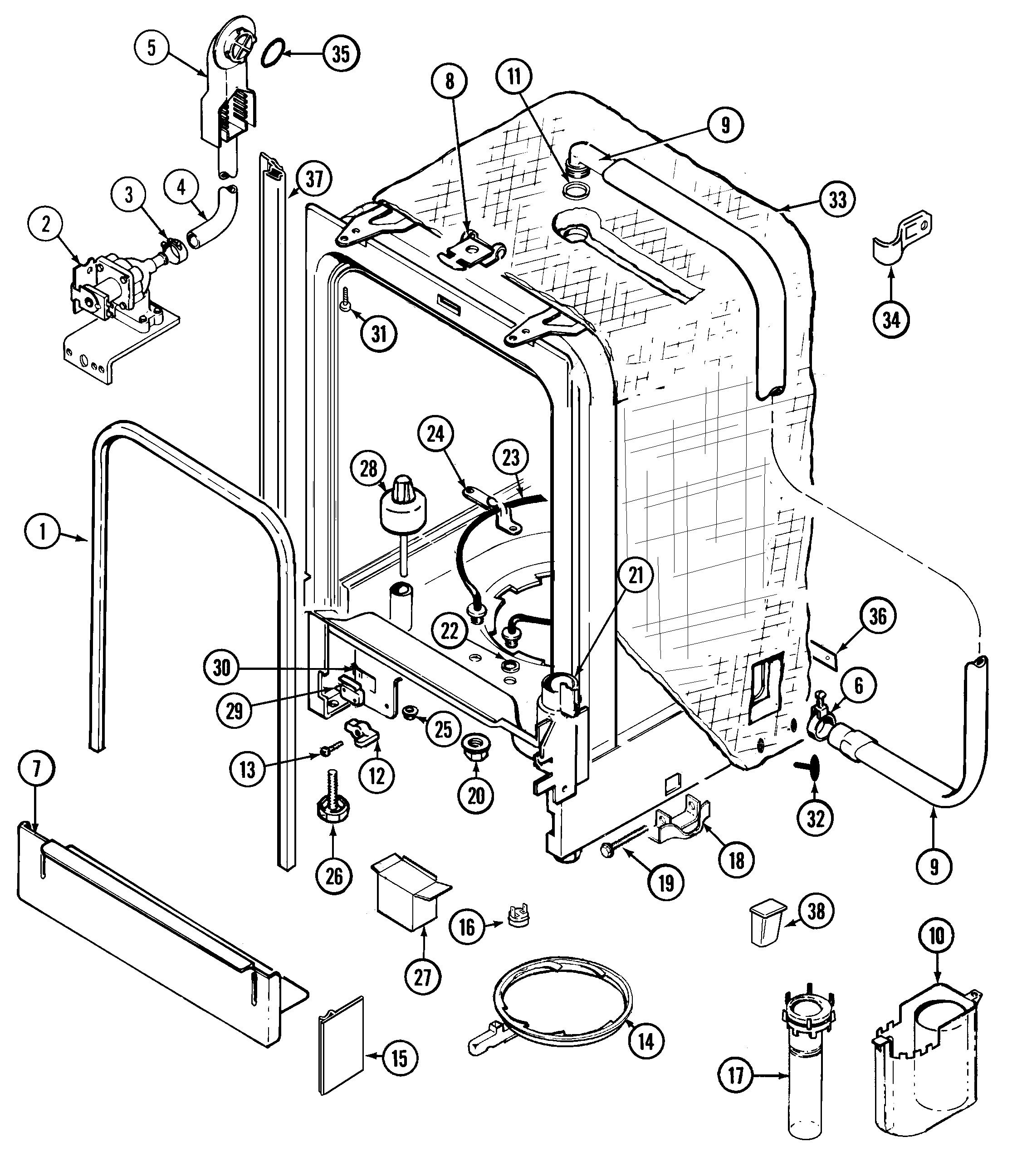 Whirlpool Refrigerator Parts Diagram Whirlpool Dishwasher Schematic Preview Wiring Diagram