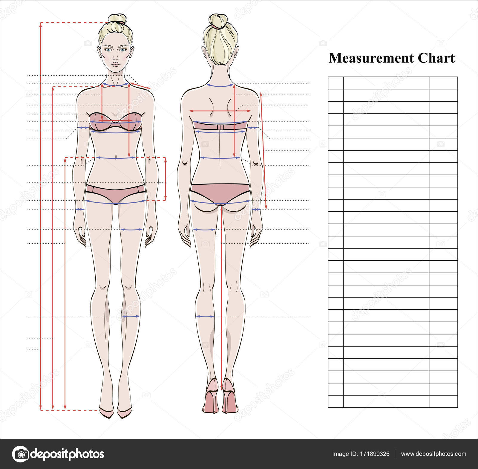 Woman Body Diagram Body Measurement Diagram Woman Body Measurement Chart Scheme
