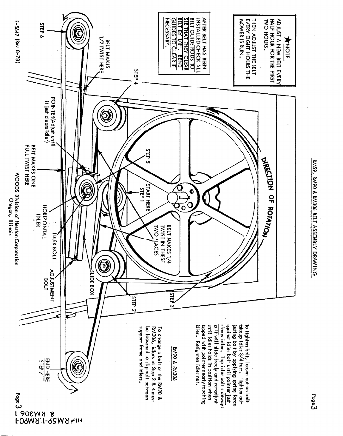 Woods Mower Parts Diagrams Woods Rm59 1 Owners Manual